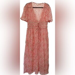 Anthropolgie Forever That Girl Long Length Tie-Front Overdress Sz 1X